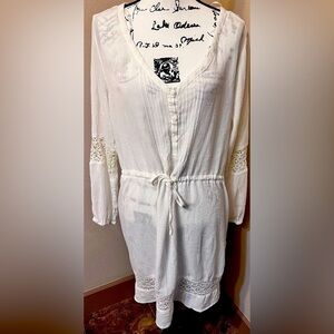 H&M Divided White Peasant Dress. NWT 507